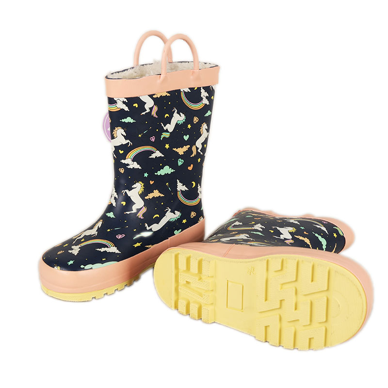 Dinosaur Printed Rubber Rain Boots for Kids